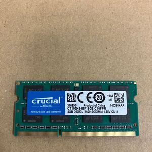 J55 Crucial ノートPCメモリ 8GB DDR3L-1600 