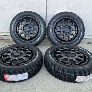 純正車高対応 155/65R14 新品 タイヤホイール 4本セット S320G S321G S330G 軽バン 軽トラ N-BOX ハスラー マッドスター MT ホワイトレター