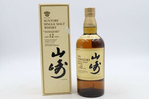 未開栓古酒 サントリー シングルモルトウイスキー 山崎 12年 750ml 43% 箱付(C5028)