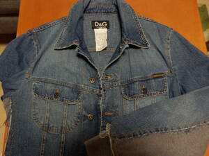 D&G ドルチェ＆ガッバーナ DENIM デニム 切り替え ジャンバー ブルゾン Gジャン イタリア製 正規店購入品 高級な作り