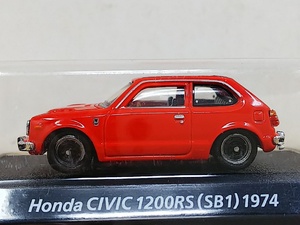 ■ コナミ 1/64 Honda Civic 1200RS (SB1) 1974 レッド ホンダシビック ミニカー