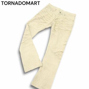 TORNADOMART トルネードマート PITTI BLUE ヘリンボーン★ シューカット デニム パンツ ジーンズ Sz.M　メンズ　A4B04164_8#R