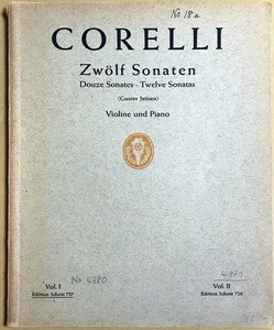 コレッリ 12のバイオリン・ソナタ Op.5 第1巻: 第1番-第6番 (ヴァイオリン＋ピアノ) 輸入楽譜 CORELLI Sonaten Op.5 Bd.1: Nr.1-6 洋書
