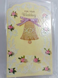 学研VictoriaFancy 封筒付きメッセージカード 結婚祝い ウエディングベル 未使用デッドストック品 昭和レトロ 70～80年代