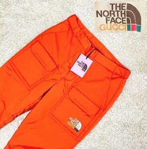 【未使用★】Мサイズ THE NORTH FACE×GUCCI コラボ中綿ブッシュパンツ/オレンジ◆国内正規品☆ノースフェイス グッチ (9)