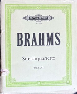 ブラームス 弦楽四重奏曲全集 Op.51,67(ヴァイオリン+ヴィオラ+チェロ)輸入楽譜 Brahms Streichquartette 洋書