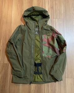 バートン BURTON AK jacket サイクリック ジャケット パーカー S スノーボード カーキ カモフラ グリーン ゴアテックス GORE TEX 