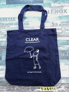 CLEAR レディース イラスト トートバッグ ネイビー