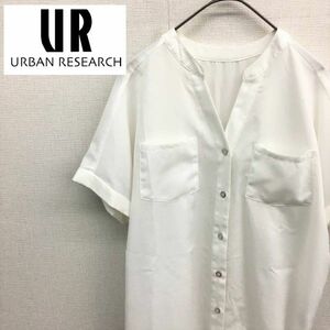 EZ2918●URBAN RESEARCH シャツ ブラウス●One●ホワイト シアー 半袖 透け感 刺繍 レディース カットソー アーバンリサーチ