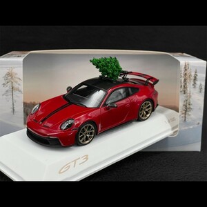 スパーク 1/43 ポルシェ 911 992 GT3 2020 カーマインレッド クリスマスツリー付 500台限定 WAXL2000010