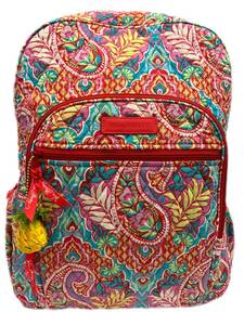 (HE2284A)お値下げしました Vera Bradley ヴェラブラッドリー 葉・花柄 リュックサック キルティング バックパック 状態キレイ レディース