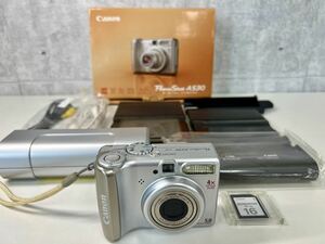 完動品【Canon キャノン PowerShot A530 5MP デジタルカメラ 光学ズーム4倍】箱付き おまけ付き 