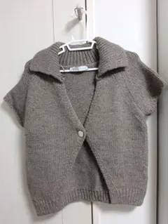 ZARA グレー ショートスリーブニット L