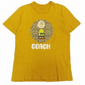 2021年 コーチ × ピーナッツ COACH × PEANUTS チャーリーブラウン シグネチャー プリント Tシャツ 半袖 ロゴ 刺繍 クルーネック ♪7