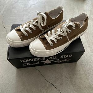 新品未使用箱付☆CONVERSE REACT×MHL,☆スニーカー 女性用サイズ24.5☆ 高機能カップインソール☆カーキ系