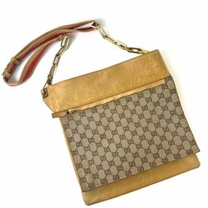 GUCCI グッチ　GGキャンパス　シェリーライン　ショルダーバッグ　ショルダー　レザー　レディース　ブランド　正規品　中古品