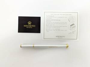 O007)極美品 MIKIMOTO/ミキモト パール付き ファッション ボールペン 真珠 