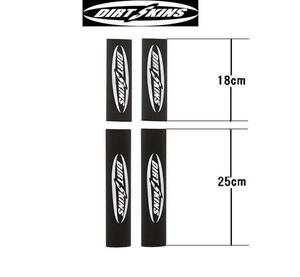 人気商品DirtSkinsフロントフォークスキンFMXモタード黒ブラック