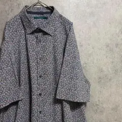 00S 半袖　柄シャツ　綿　メンズXL 古着　個性派　奇抜