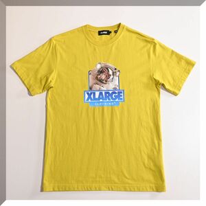 メンズM XLARGE マスタード 宇宙飛行士 半袖Tシャツ エクストララージ