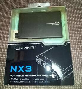 Topping NX3 HIFI 高性能ポータブルヘッドホンアンプ 長時間バッテリー2400mAh (Black) 