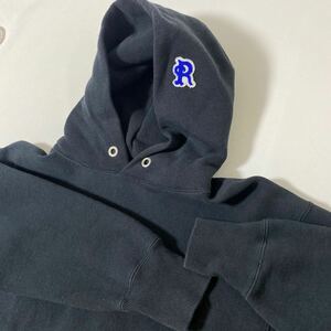 美品 RHC 別注 champion reverse weave スウェット パーカー S ブラック black ワッペン ロンハーマン Ron Herman チャンピオンparka