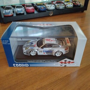 エブロ EBBRO 1/43 600 PORSCHE 911 GT3 RSR 2nd. GT Class Le mans 24 hours 2004 WHITE/SILVER ポルシェ ルマン