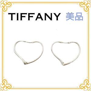 TIFFANY ティファニー オープンハート フープピアス レディース シルバー SV925 アクセサリー おしゃれ かわいい 