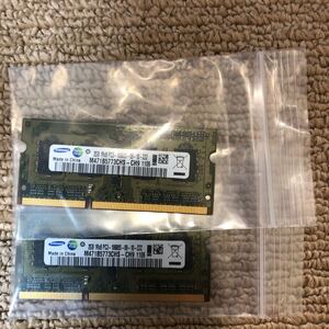 SAMSUNG ノートPC用メモリ　DDR3-10600S 2枚