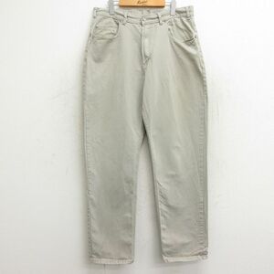 W36/古着 ギャップ GAP パンツ メンズ 00s コットン ベージュ系 カーキ 24aug05 中古 ボトムス ロング