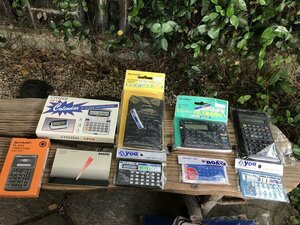 ★　昭和レトロ　平成レトロ　まとめて　電卓　SHARP　CITIZEN　&you　SANYO　PA-371X　EL-243　EL-540GX　文房具　計算機　vintage