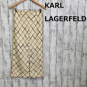 KARL LAGERFELD★カール・ラガーフェルド★ウールブレンド ロング スカート★サイズ40　12-276