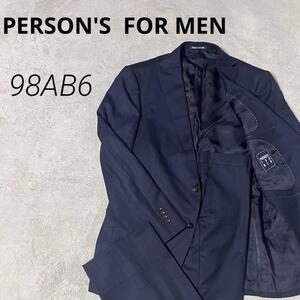 PARSON’S FOR MEN パーソンズ ダークネイビー ストライプ ビジネススーツ シングル 2つ釦 メンズスーツ