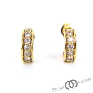 Aランク【スタージュエリー】フープピアス/K18YG/2.0g/Star Jewelry/レディース/アクセサリー/イエローゴールド