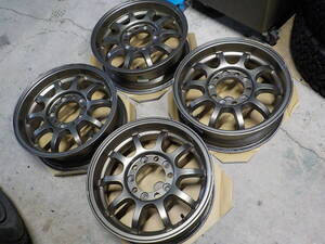 ジムニー用 アルミホイール 5ZIGEN Jx4 ブロンズ 5.5J×16 +20 139.7-5H 中古品 4本セット 軽規格ジムニー用 スタッドレスにも