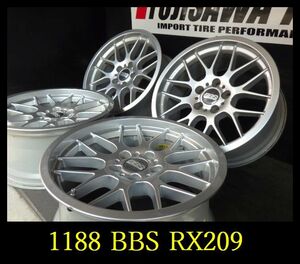 【1188】KZ0205034◆BBS RX209◆18x8.5J 5穴 PCD120 +10◆4本◆BMWなど