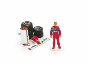 ブルム 1/43 ディディエ・ピローニ フィギア +フェラーリ 126CK アクセサリー 1981 BRUMM Ferrari DIDIER PIRONI CH02T