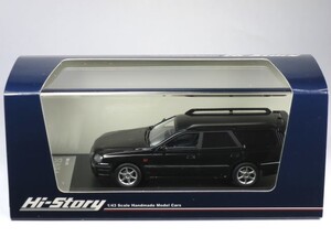 ハイストーリー 1/43 日産 ステージア 25t RS FOUR S 1998 後期型 ブラックパール (HS381BK)