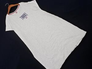 ネコポスOK tommy jeans トミージーンズ ロゴ刺繍 Tシャツ ワンピース sizeS/グレー ■◆ ☆ efc4 レディース