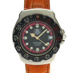 1円スタート 稼働品 TAG HEUER タグホイヤー Professional 200 プロフェッショナル200 374.513 フォーミュラ1 デイト クォーツ 黒文字盤