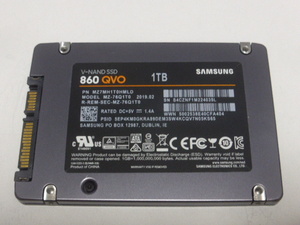 Samsung SSD 860QVO SATA 2.5inch 1TB(1000GB) 電源投入回数76回 使用時間12694時間 正常99%判定 MZ-76Q1T0 本体のみ 中古品です②