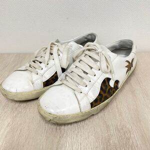 【SAINT LAURENT】サンローラン★ローカットスニーカー Palm Tree Low Top Sneakers パームツリー シューズ size42 ホワイト 11