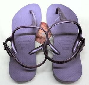 【送料無料】ビーチサンダル　havaianas 　パープル色　23㎝　未使用品