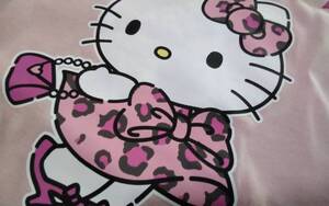 ☆レディース☆Rose fanfan×hello kittyコラボ ☆可愛い！おめかしキティちゃん♪桃色半袖Tシャツです(o^―^o)大きいサイズ３Ｌ☆新品☆