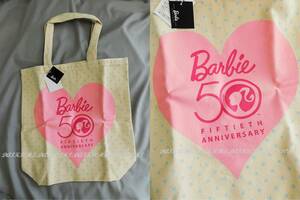 ★新品未使用*送料無料*◆【Barbie バービー】50週年記念*Kawaiiなハート*DOT柄のトートバッグ★