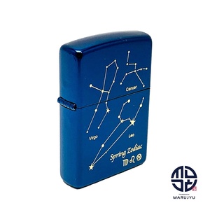 ZIPPO ジッポ Spring zodiac 星座 ネイビー ライター ※ポスト投稿でのご発送になります。