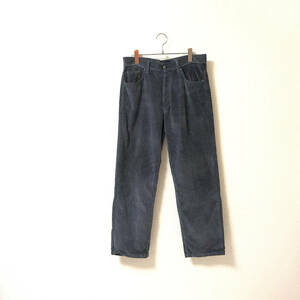 ★VERSACE JEANS ヴェルサーチ★メンズ ボタンフライ コーデュロイ パンツ ボトムス バックパッチ グレー系 size 34 48 管:A:９