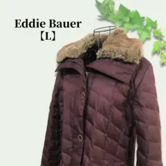 Eddie Bauer フェイクファー ボルドー ダウンジャケット