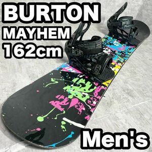 スノーボード　BURTON バートン メイヘム メンズ 2点セット　162cm　かっこいい　簡単　初心者　ブーツ　ビンディング　バインディング