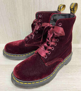 Dr.Martens PASCAL VELVET 8 EYE BOOT 1460 ドクターマーチン パスカル ベルベット 8ホール ベロア ショートブーツ チェリーレッド UK4